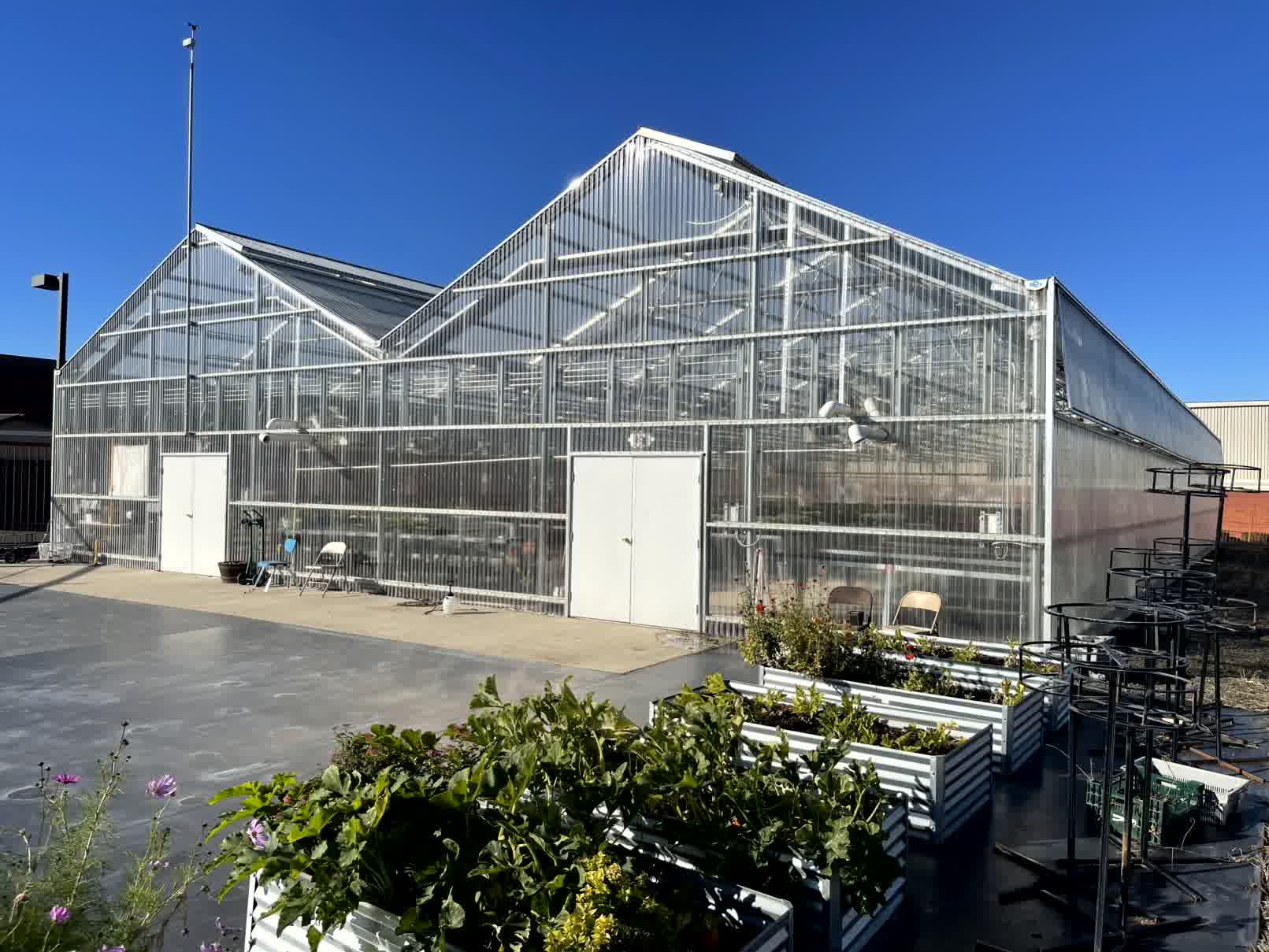School and university greenhouse for hands-on plant science education